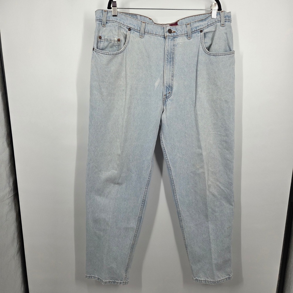 VTG Levis 560 Mens Loose Fit Tapered Leg Light Wash Blue 44x32 USA Baggy Skater - Picture 1 of 12